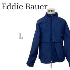 【黒タグ】80s 90s エディーバウアー ナイロンジャケット L ネイビー 紺 Eddie Bauer ヴィンテージ 古着 ストリート アウトドア キャンプ ゆるだぼ オーバーサイズ ビッグシルエット メンズ 春服