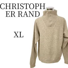クリストファーランド CHRISTOPHER RAND ハーフジップ ニット ウール L XL相当 ベージュ ビンテージ ヴィンテージ 古着 90s THE BAY ウールマーク リペアあり ゆるだぼ オーバーサイズ メンズ オートミール