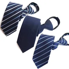 【新品】 [FANGXI] ワンタッチネクタイ 5秒装着 結ばないネクタイ 8CM ジップ式簡単 フォーマル メンズ ノーアイロン 水洗い ビジネス カジュアル 就活 黒 チェック/ストライプ/ドット 3本/6本セット ギフト 0