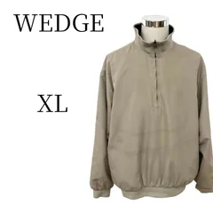 WEDGE ウェッジ ハーフジップ リバーシブル ナイロン プルオーバー フリース ジャケット XL ベージュ 黒 古着 y2k ストリート オーバーサイズ ビッグシルエット ゆるだぼ 2way 無地 メンズ