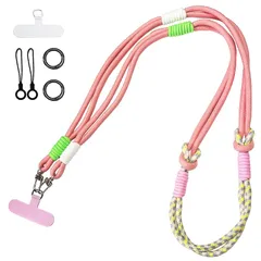 【新品】 [Oumino] スマホストラップ ショルダー 携帯ストラップ スマホ iPhone 対応 ショルダーストラップ ハンドストラップ 肩掛け バッグストラップ 分割可能 117cm 編み込み ネックストラップ 首掛け アウトドア おしゃれ 全機種対 1