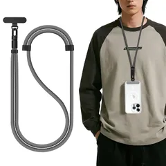 【新品】 [GNfanbei] スマホストラップ 長さ調節可能 スマホショルダー 装着長さ41cm~76cm 携帯ストラップ 7mmナイロン 首掛け/斜め掛け/肩掛け三用 紛失・落下防止 ネックストラップ ケータイホルダー 多用途 丈夫 iPhone/An 1