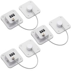 ルボナリエ チャイルドロック 3個入 扉 ドア 引き戸 冷蔵庫用 3桁ダイヤル (ホワイト) [ホワイト]