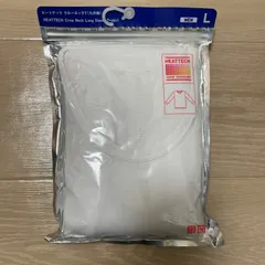 新品 UNIQLO ヒートテック 長袖Tシャツ メンズ L ホワイト HEATTECH クルーネック インナー ユニクロ