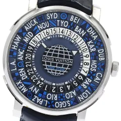 ルイ・ヴィトン LOUIS VUITTON Q5D22 エスカル タイムゾーン ワールドタイム 自動巻き メンズ _885044【ev10】