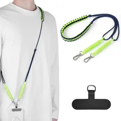 【新品】 [KABANTiFY] スマホストラップ 携帯ストラップ 首掛け・斜め掛け対応 編み込み 軽量 おしゃれ スマホショルダーストラップ 2WAY仕様・取り外し可能 長さ調節可能 ストラップホルダー1枚付き 全機種対応 肩掛け 落下防止 アウトドア・ 0