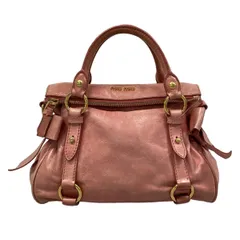 miumiu(ミュウミュウ) ハンドバッグ - ピンク リボン レザー