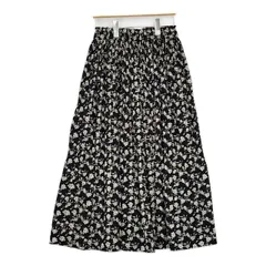 JOURNAL STANDARD relume マジョリカプリーツフラワースカート 花柄 ロングスカート 24SS ブラック レディース ジャーナルスタンダードレリューム【中古】6-0218M∞