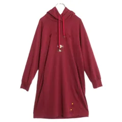 ピンクハウス★さがら刺繍♪カットソーワンピース フーディ ボルドー系 無地  薄手 z18326