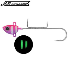 H.B コンセプト ショアタチウオテンヤ シングルフック 3S(2号) パープルピンクグロー【ゆうパケット】のサムネイル