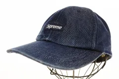 シュプリーム SUPREME 24SS CORDURA DENIM SMALL BOX 6-PANEL BLUE コーデュラ デニム スモール ボックス ロゴ パネル キャップ 帽子 ブルー 【ブランド古着ベクトル】【中古】☆AA★251219