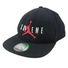 Supreme シュプリーム 15AW × AIR JORDAN エア ジョーダン 6-Panel Cap 6パネル キャップ 帽子 ブラック系【中古】
