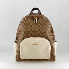 COACH（コーチ）　シグネチャー　ラージコート　リュック・デイパック　6495　ブラウン