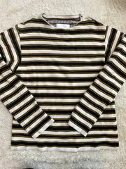 極美品！  JIL SANDER + ジルサンダープラスボーダーカットソー 長袖 46  イタリア製
