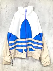 adidas originals アディダスオリジナルス GE0865 ビッグ トレフォイル アウトライン トラック トップ トラック ジャケット sizeL/白ｘベージュ ■■メンズ