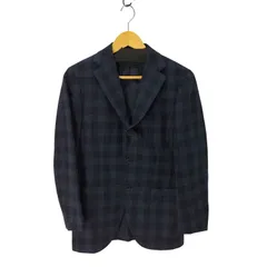 ビームス BEAMS Custom tailor FRATELLI TALLIA DI DELFINO ウール カシミヤ チェック柄 総裏 3B テーラード ジャケット メンズ 表記無 