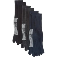 【新品】 フジテ(絹の底力&二重底)5本指ソックス かかと付き(3色アソート)3足組 #155 0