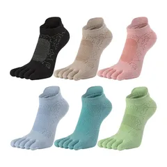 【新品】 [WIOIW] 5本指ソックス レディース 五本指靴下 スポーツソックス 綿 女性用 ランニング 通勤 通学 丈夫な 6足 0