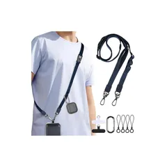 【新品】 [MagStan] 【新改良・多用途】スマホストラップ 幅1.5cm YKKバックル使用 首掛け/斜め掛け/肩掛け/手首ひも 瞬時の着脱 長さ調節自由 2WAY・ハンドストラップ 装着長さ45cm~75cm 携帯ストラップ 手帳型ケース対応 高耐 0