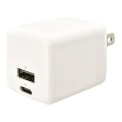 【新品】オーム電機 AudioComm PD/QC対応 AC充電器 Type-C/A 20W｜MAV-AP20WCA-W 01-7366