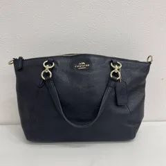 MQ-00277 COACH コーチ F36675 ケルシー レザー ハンドバッグ ネイビー系 レディース