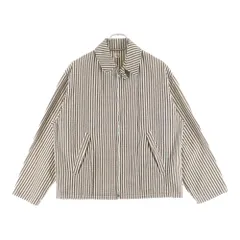 KAPTAIN SUNSHINE (キャプテンサンシャイン) 18SS シアサッカー シルク混 ストライプ ジップアップジャケット スウィングトップ ブラウン/ホワイト KS8SJK07のサムネイル