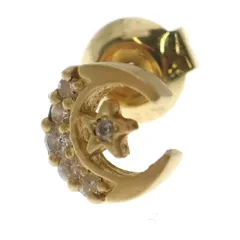 Loree Rodkin (ローリーロドキン) クレセントムーン ピアス 片耳 K18 ゴールド ジュエリー