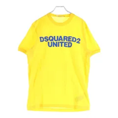 DSQUARED2 (ディースクエアード) ロゴプリント クルーネック 半袖Tシャツ カットソー イエロー S74GD0762 S22427