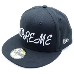 SUPREME (シュプリーム) 18AW ×NEW ERA Classic Script Cap ×ニューエラ クラシック スクリプト キャップ ブラック