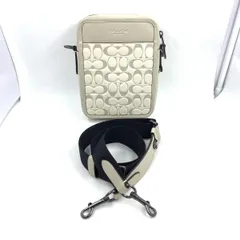 【中古】COACH スムースカーフレザー シグネチャー クロスボディバック コーチ　CJ670[24]