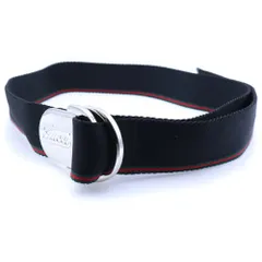 GUCCI (グッチ) シェリーライン ナイロンベルト ブラック #36 シルバー金具