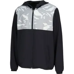 UNDER ARMOUR アンダーアーマー UA WOVEN FULL-ZIP HOODED JACKET 野球＆ソフトボール トレーニングシャツメンズ 6007975-035、Steel