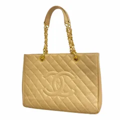 シャネル(Chanel) シャネル トートバッグ・チェーントート マトラッセ キャビアスキン ベージュ レディース