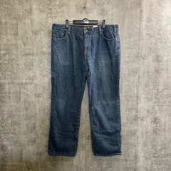 【T-293】Eddie Bauer デニムパンツ XL インディゴ エディーバウアー ジーンズ メンズ 古着 ストレートデニム カジュアル ストリート ロングパンツ 古着男子 オールシーズン