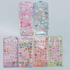 【在庫限り/6枚セット】ボンボンドロップシール 6枚セット ボンドロ ぷくぷく 3D 立体 シール ボンボン 立体ドロップシール