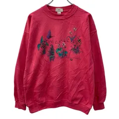 NORTHERN REFLECTIONS プリントスウェット トレーナー L～ ピンク プルオーバー ビックプリント スウェット 春秋物 a803-5129