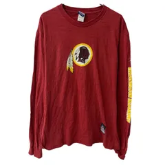 Reebok NFL 長袖 プリントTシャツ M レッド リーボック コットン スポーツ ロンT プルオーバー トップス 春物 a803-5140のサムネイル