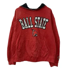 e5 ロゴスウェット パーカー M レッド ブラック プルオーバー ビックロゴ アームロゴ フーディー スウェット 春秋物 a803-5165