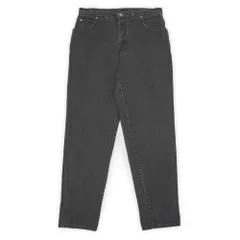 ランズエンド LANDS' END 90s 90年代 ブラックデニムパンツ ジーンズ テーパードストレート MADE IN USA オールド ヴィンテージ アメリカ 古着 メンズ ズボン パンツ 黒 W34【中古】