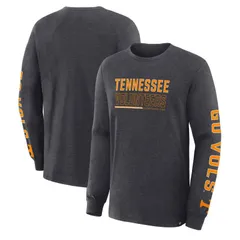 ファナティクス メンズ トップス Tシャツ Mens Fanatics Charcoal Tennessee Volunteers Quad Fuel The Fire Long Sleeve TShirten Charco チャコール