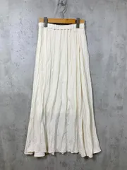 Discoat ディスコート DCZ1041201A0004 定価6600円 ワッシャーフレア スカート sizeF/ホワイト ■■レディース