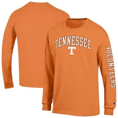 チャンピオン メンズ トップス Tシャツ ロゴ Mens Champion Tennessee Orange Tennessee Volunteers Arch Over Logo 2Hit Long Sleeve TShirten Orange オレンジ