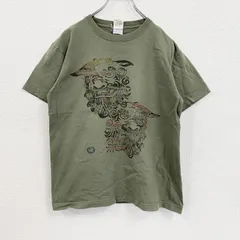古着 used　RYUKYU PIRAS　半袖プリントTシャツ　カーキ　Lサイズ【値引き交渉OK！】