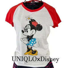 【未使用】ユニクロ×ディズニー 　UNIQLOｘDisney　ミニーマウス ラグランTシャツ Lサイズ