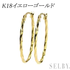 K18YG ピアス フープ