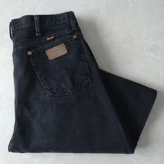 ■古着 Wrangler ラングラー ブラックジーンズ デニムパンツ 黒 実寸W38L30【L5677】