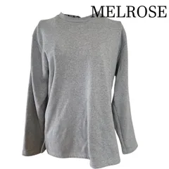メンズメルローズ  MEN'S MELROSE 裏起毛 　ソフトプルオーバー 　サイズ：表記3　M相当　グレーのサムネイル
