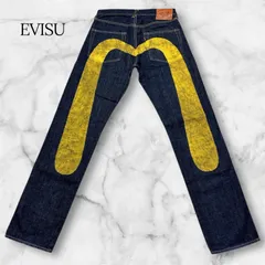 EVISU エヴィス エビス デニムパンツ Lot.2000 No.2 W30 セルビッチ 赤耳 ボタンフライ カモメペイント 大黒カモメ ビッグカモメ イエローカモメ 黄カモメ 濃紺 インディゴ 日本製 B1059