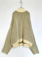 SELECT MOCA セレクトモカ 10007256-4 バイカラーリブ編みオーバー ニット セーター sizeF/ベージュ  ◆■レディース