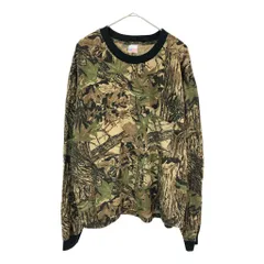 80年代 USA製 リアルツリーカモ 長袖Ｔシャツ 大きいサイズ アウトドア 迷彩(メンズ 3X)中古 古着 X4116